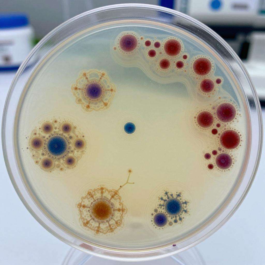 IT通过基因编程细菌活细胞，打印出可以变色的“纹身”第一张图