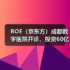 BOE（京东方）成都数字医院开诊，投资60亿打造西南智慧医疗创新典范（图3）