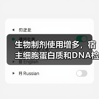 生物制剂使用增多，宿主细胞蛋白质和DNA检测市场兴起（图2）